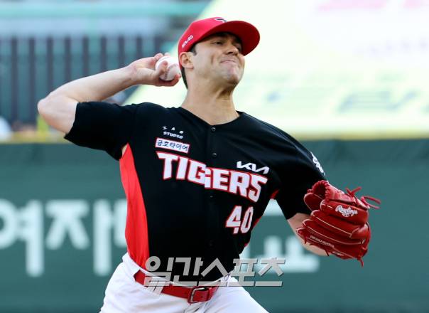 22일 오후 인천 SSG 랜더스필드에서 열린 2025 프로야구 KIA 와 SSG경기. KIA 선발 네일이 역투하고 있다. 인천=정시종 기자 /2025.06.22.