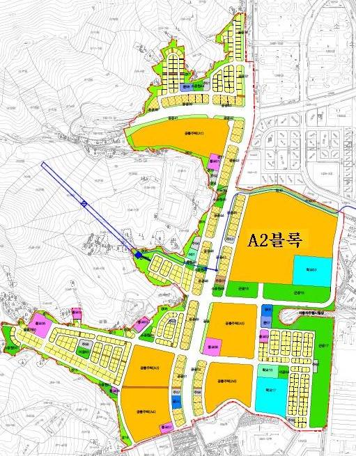 광명 구름산지구 도시개발사업 토지이용계획도. [사진=광명시]