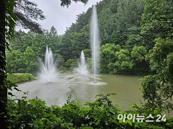 미동산수목원 상록담. [사진=장예린 기자]