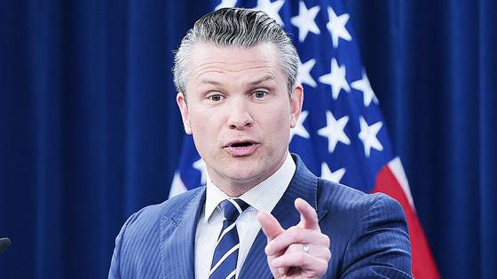 Defense Secretary Pete Hegseth speaks during a news conference at the Pentagon in Washington, Sunday, June 22, 2025, after the U.S. military struck three sites in Iran, directly joining Israel's effort to destroy the country's nuclear program. (AP Photo/Alex Brandon)