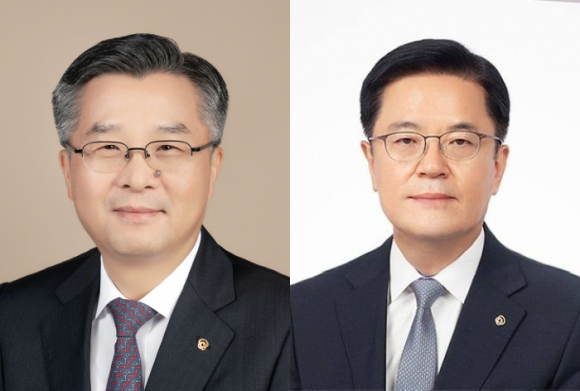 권혁웅(왼쪽) 전 한화오션 부회장·이경근(오른쪽) 한화생명금융서비스 사장