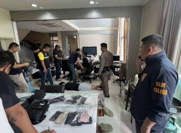 한국인 온라인사기 조직 체포 현장. 연합뉴스