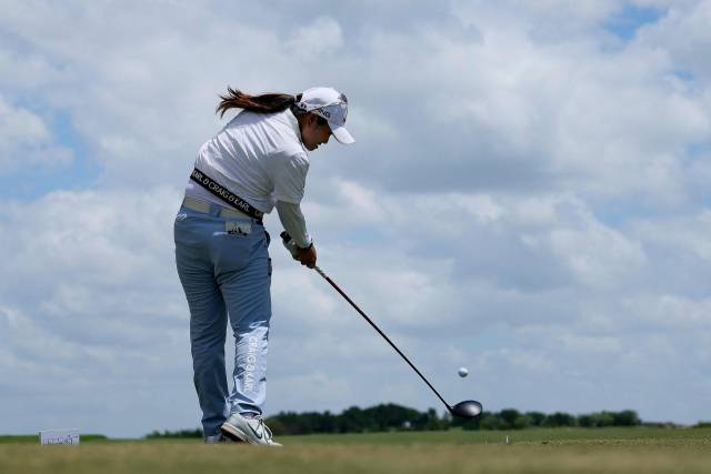 티샷을 하고 있는 최혜진. 사진 제공=AFP연합뉴스