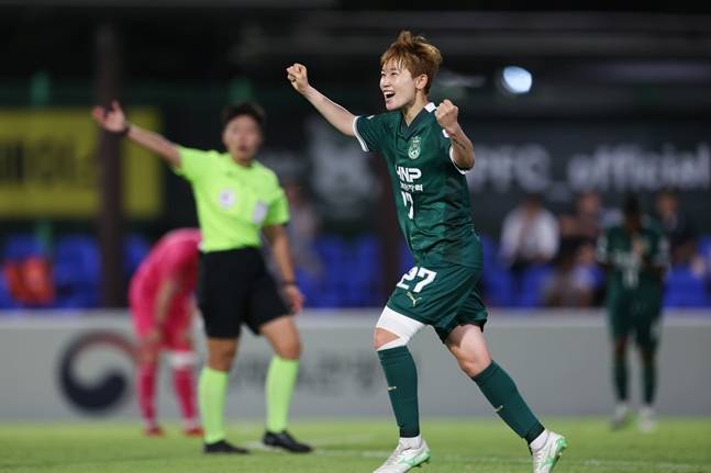 1골 1도움을 기록한 문미라. /사진=한국여자축구연맹