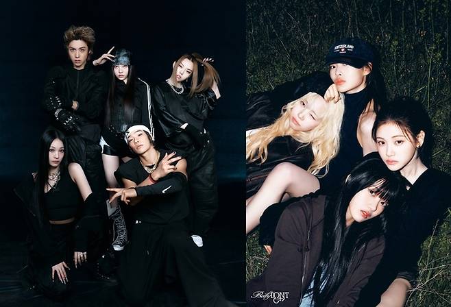 ‘올데이 프로젝트’와 ‘베이비 돈 크라이’. 사진ㅣ더블랙레이블, 피네이션