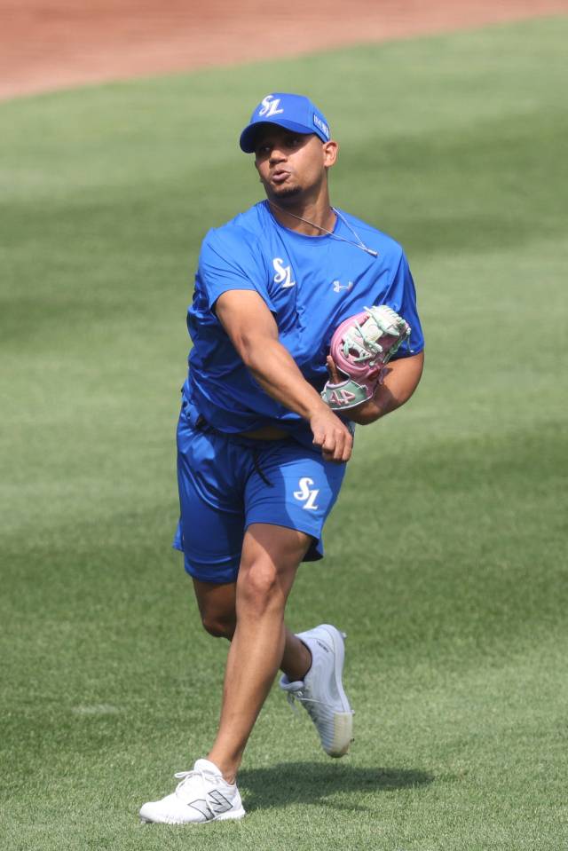 삼성 라이온즈의 새 외국인 투수 헤르손 가라비토가 캐치볼을 하는 모습. 삼성 제공