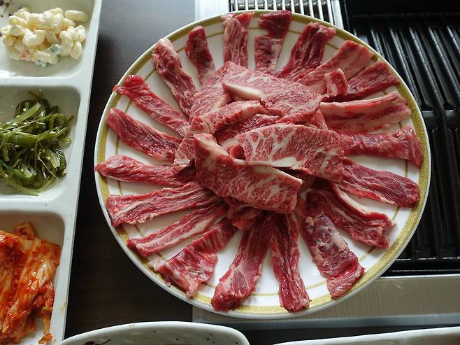 안동을 여행했을 때 맛본 한우.