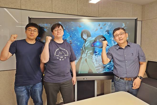 -&nbsp;미어캣게임즈의 남기룡 대표,&nbsp;최연규 내러티브 디렉터,이권열 크리에이티브 디렉터