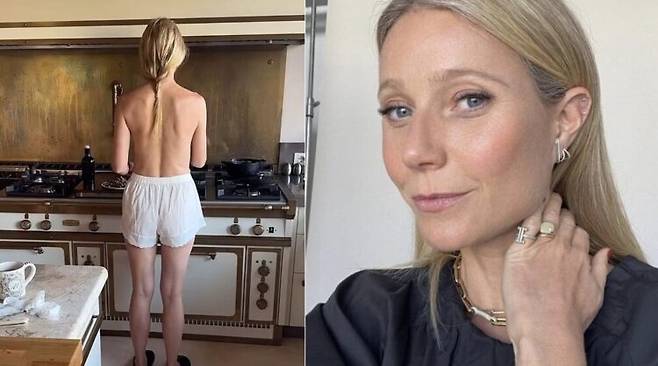 배우 기네스 팰트로가 강낭콩, 방울 토마토 등으로 구성된 아침 식사를 준비했다. [사진=SNS]