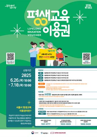 평생교육이용권 2차모집 포스터(서울시 제공)