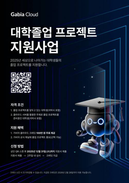 가비아가 2025 대학 졸업 프로젝트 지원 사업을 진행한다. (사진=가비아)
