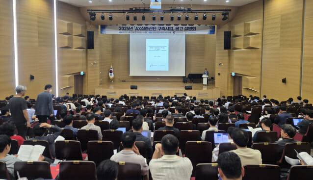 산업단지공단이 지난 20일 대구 본사에서 개최한 AX 실증산단 구축사업 사업설명회.
