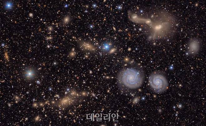 루빈천문대가 찍은 처녀자리 은하단의 일부 사진. ⓒ한국천문연구원