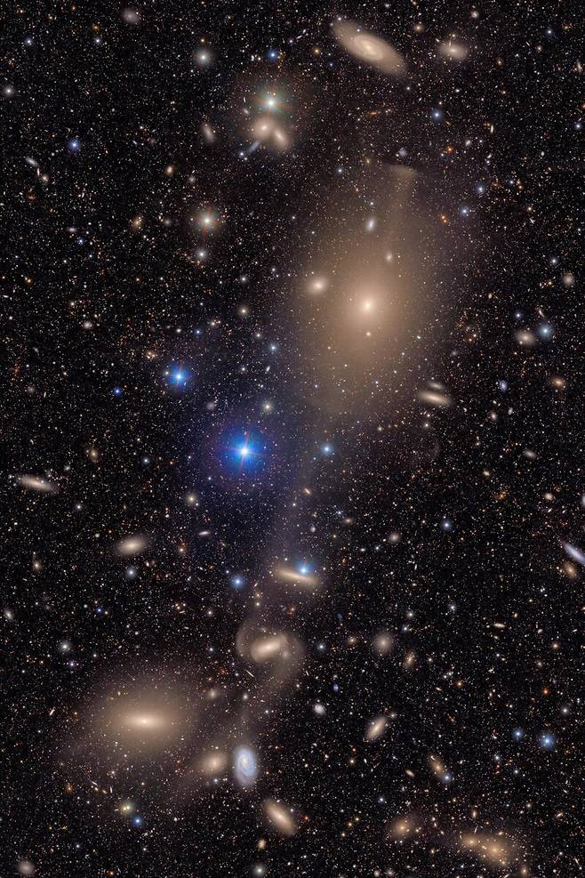 베라루빈천문대가 찍은 약 5500만광년 거리의 처녀자리은하단 일부. 베라루빈천문대 제공