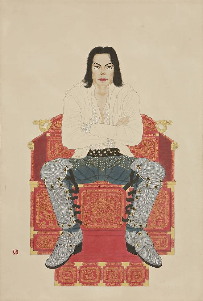 손동현, 〈왕의 초상 (40 One More Chance)〉, 2008, 지본수묵채색, 194 × 130 cm, 작가 소장 *재판매 및 DB 금지