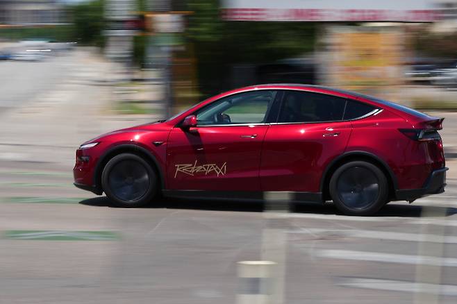 테슬라의 로보택시. 연합뉴스