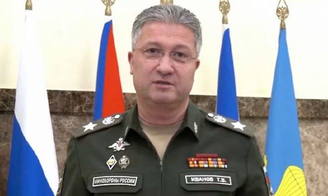 티무르 이바노프 전 러시아 국방부 차관. 우크라이나와의 전쟁이 한창이던 2024년 4월 뇌물수수 혐의로 체포된 뒤 전격 해임됐다. 방송 화면 캡처