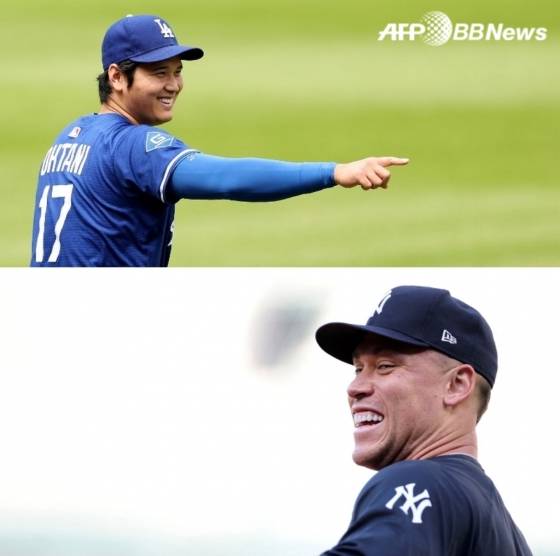 LA 다저스 오타니 쇼헤이(위)과 뉴욕 양키스 애런 저지. /AFPBBNews=뉴스1