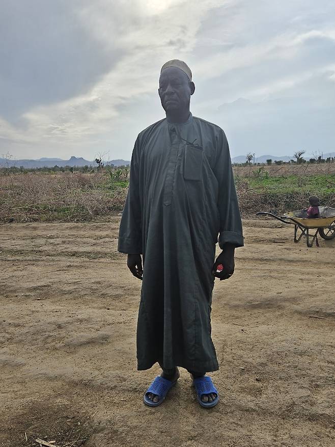 카메룬 미나와오 난민캠프의 알리 아바차(59) 씨 [촬영 노재현]