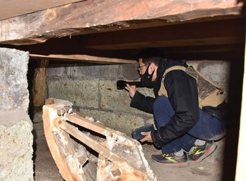 2022년 관월당 현장 조사 모습  2022 국립문화유산연구원이 펴낸 연구 성과 자료집에 실린 관월당 현장 조사 사진 [국가유산청 제공. 재판매 및 DB 금지]