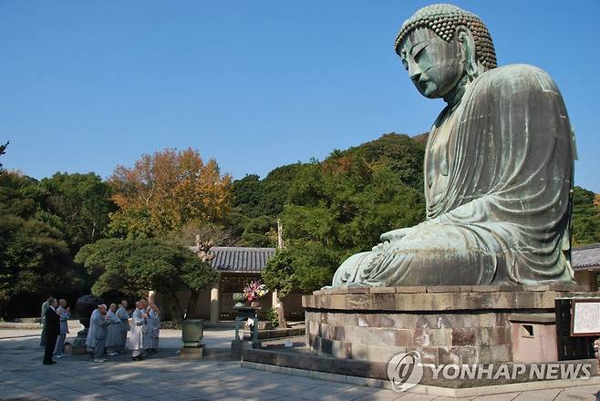일본 고토쿠인의 청동대불 대한불교조계종이 2010년 공개한 사진. [연합뉴스 자료사진]