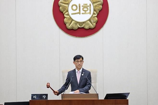 조용기 원주시의회 의장 [원주시의회 제공.재판매 및 DB 금지]