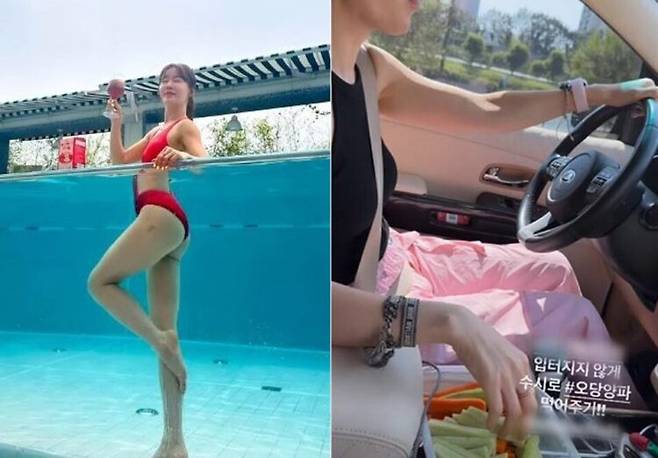 과거 11kg 감량에 성공했던 안선영은 여전히 오이, 당근 등으로 관리 중인 것으로 전해졌다. [사진=SNS]