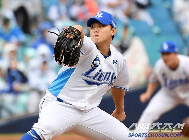 10일 대구 라이온즈파크에서 열린 삼성 라이온즈와 LG 트윈스의 경기. 삼성 배찬승이 역투하고 있다. 대구=박재만 기자 pjm@sportschosun.com/2025.05.10/