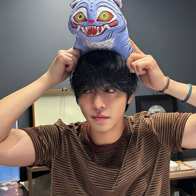 안효섭이 들고 있는 인형은 판매하는 굿즈가 아니어서 팬들은 슬퍼하는 중.