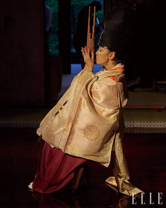 웰컴 칵테일 파티에서 선보인 가가쿠 연주.