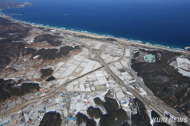 강원 동해시 망상개발사업 항공 전경. (사진=강원경제자유구역청)