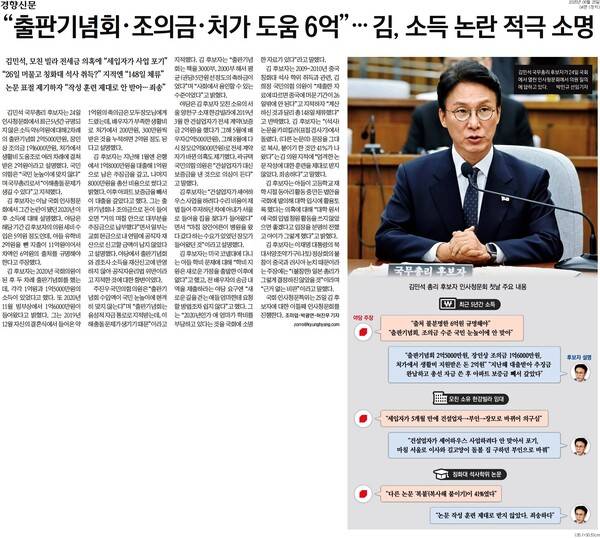 ▲25일 경향신문 4면.