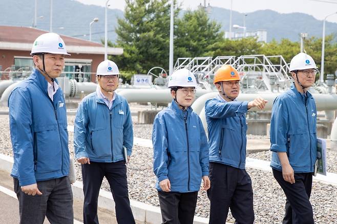 최연혜(가운데) 한국가스공사 사장