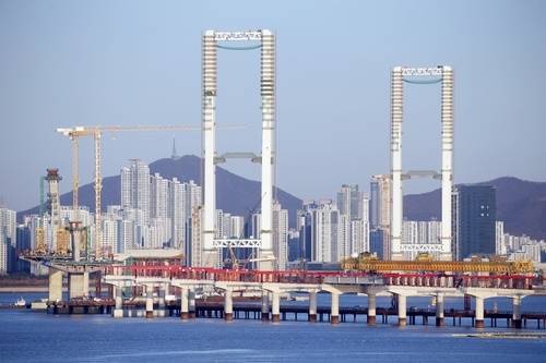 제3연륙교 건설 현장 모습. 인천경제자유구역청