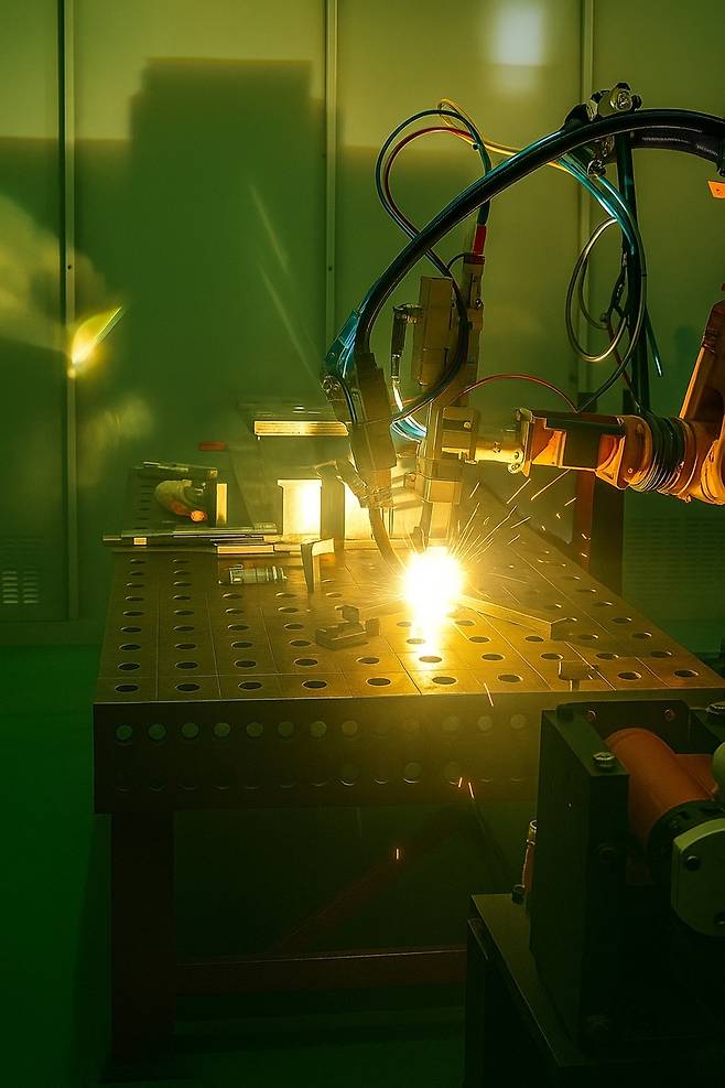 연구팀이 개발한 기술로 용접하는 모습  [한국생산기술연구원 제공. 재판매 및 DB 금지]