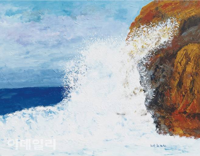 권찬희 ‘소리’(2025), 캔버스에 혼합재료, 116.7×97㎝(사진=작가)