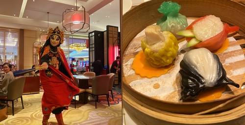 중식 콘셉트 ‘레드 랜턴‘에서 일부 시간대 진행한 변검 공연과 딤섬 요리