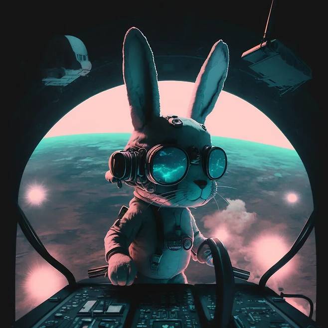 신상엽이 2023년 글로벌 엔에프티 전시(Global NFTs Exhibition Filling the Heart of Seoul 2023)에 출품한 작품 ‘트래빗’(Trabbit). 신상엽 제공