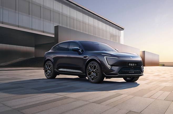 The Avatr 12 EV, a full-electric luxury gran coupe manufactured by Avatr, the joint venture among China-based Changan Automobile, Huawei and CATL (Huawei)
