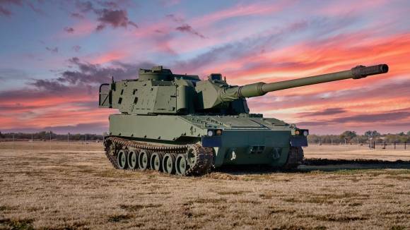 라인메탈의 52구경 포를 장착한 M109-52 자주포 시제품. BAE 시스템즈 제공