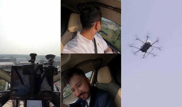 인도네시아 국민 MC 라피 아흐마드(왼쪽)가 이 나라 새 수도에서 운항 예정인 드론 택시의 첫 번째 승객으로 기록됐다. 출처=라피 아흐마드 인스타그램