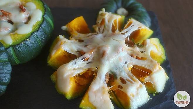 완성된 단호박오리찜