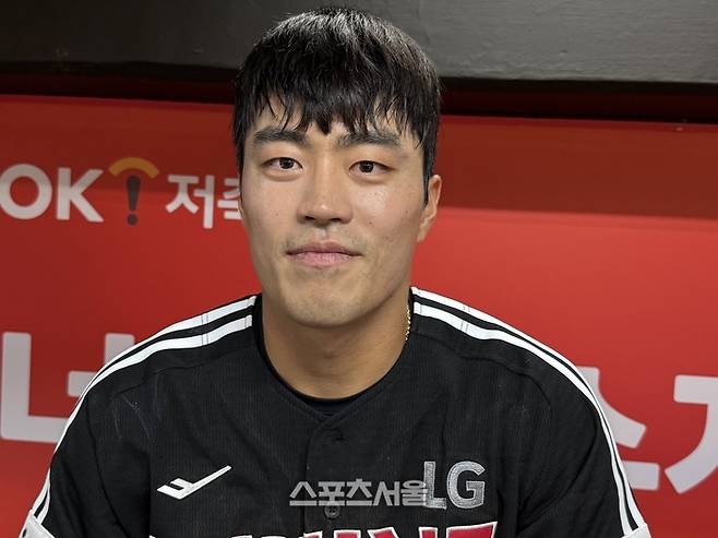 인터뷰에 임하는 천성호의 모습. 수원 | 박연준 기자 duswns0628@sportsseoul.com