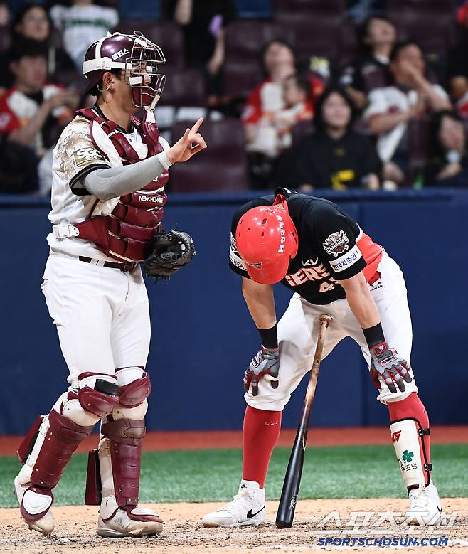 26일 서울 고척스카이돔에서 열린 KIA-키움전. 10회초 1사 1, 3루 위즈덤이 삼진 당하고 있다. 고척=정재근 기자 cjg@sportschosun.com/2025.6.26/