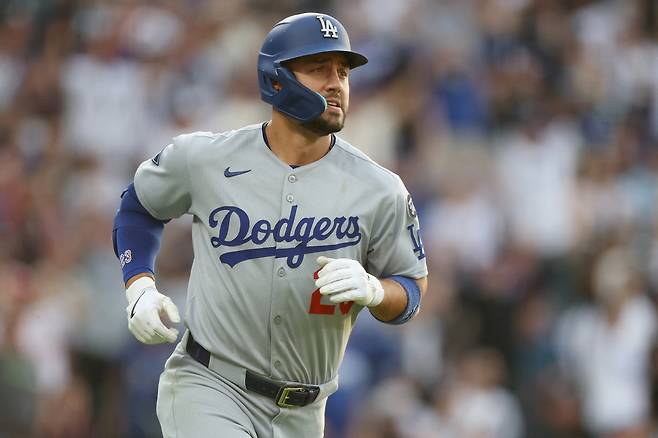 LA 다저스 마이클 콘포토는 1할대 타율에 허덕이는데도 팬투표에서 NL 외야수 13위에 올랐다. AFP연합뉴스