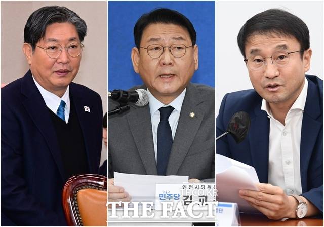 국회는 27일 본회의를 열고 (왼쪽부터)법사위원장은 이춘석 의원, 문체위원장은 김교흥 의원, 예결위원장은 한병도 의원을 선출안을 의결했다. /더팩트 DB