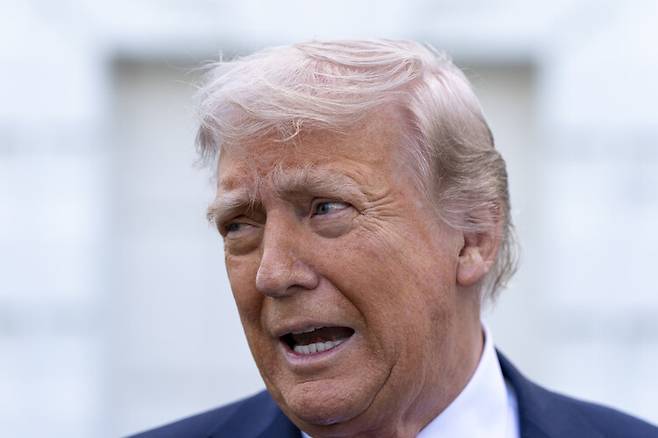 도널드 트럼프 미국 대통령. AP 연합뉴스