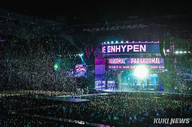 지난해 10월 열린 인기 K팝 아이돌 그룹 '엔하이픈'의 고양종합운동장 공연 모습