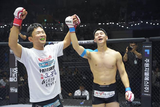 윤형빈과 밴쯔. 사진=ROAD FC