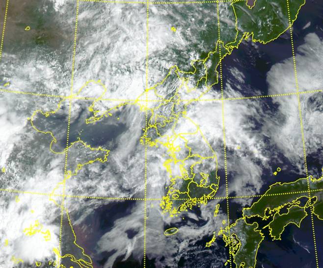 ⓒ기상청: 오늘(28일) 날씨-천리안 위성 영상